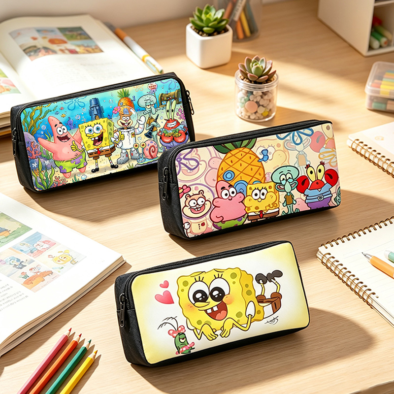 Anime Merchandise For Sale - SpongeBob Federmäppchen Niedliches Anime-Cartoon-Figur Stiftetui Schreibwaren-Aufbewahrung
