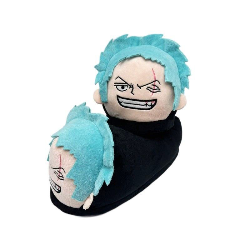 Unique Anime Merchandise - Kawaii One Piece Zoro Plüsch-Hausschuhe Weiche
