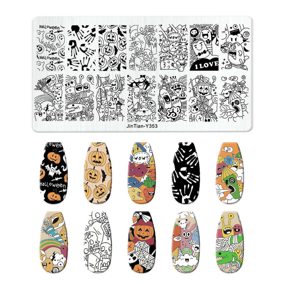 Cartoon Halloween Nail Art Sta – Anime Merchandise Nepal Bewertung und Preis