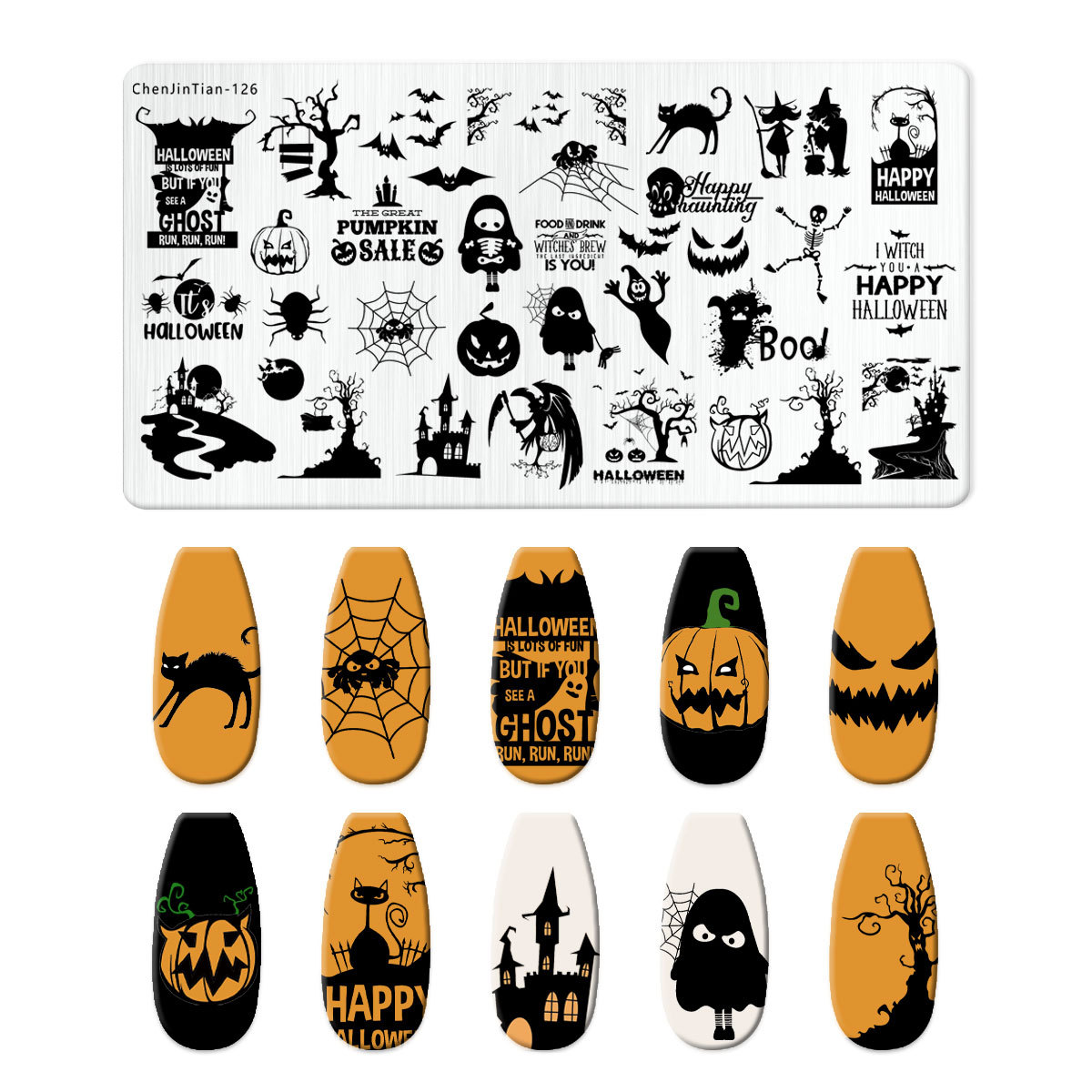 Cartoon Halloween Nail Art Sta – Anime Merchandise Nepal Bewertung und Preis